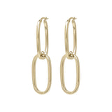 9K Yellow Gold Double Loop Earrings