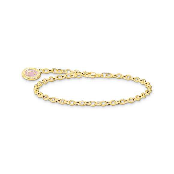 THOMAS SABO Charm Bracelet with Cold Enamel Gold Plated CX2088Y