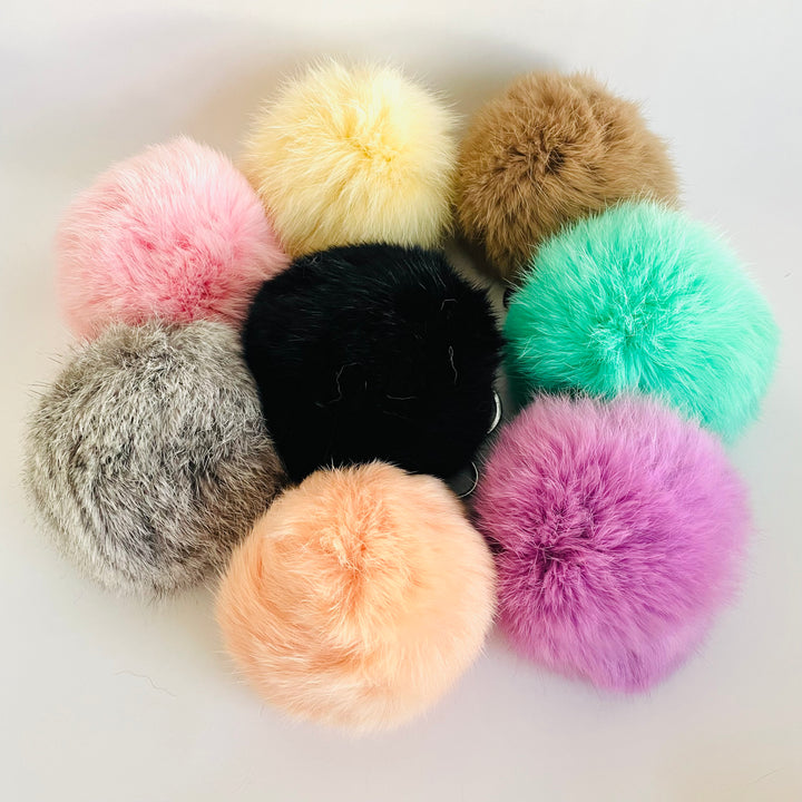 7-Degrees Accessories Pompom Bag Charm and Keyrings Small - 7CKRPPS
