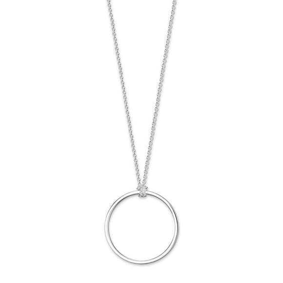 Thomas Sabo Charm Necklace Silver Chain With Circle CX0252