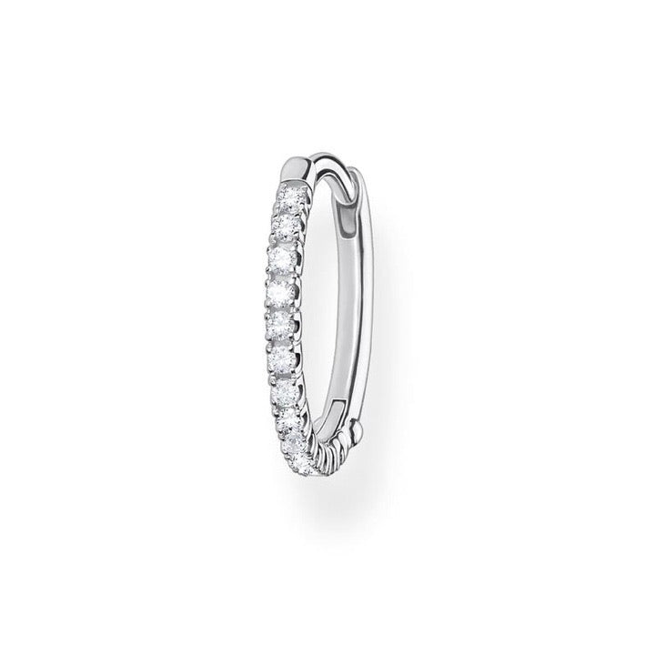 Thomas Sabo Charming Single Hoop Earring White Stones Silver TCR657