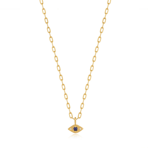 Ania Haie Gold Lapis Evil Eye 40-45cm Necklace N039-02G-L