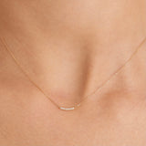 Ania Haie 14kt Gold Magma Curve Diamond Necklace NAU004-03YG