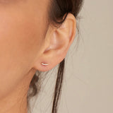 Ania Haie 14kt Gold Magma Diamond Curve Stud Earrings EAU004-04YG