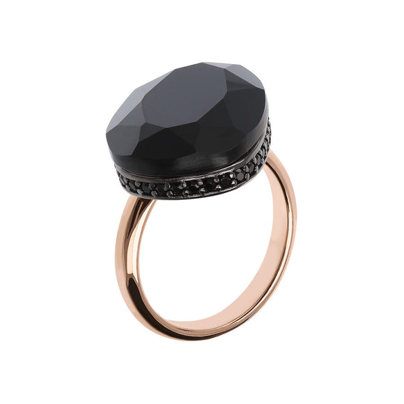 Bronzallure Preziosa Ring with Natural Black Spinel Stone WSBZ01535.BS