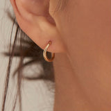 Ania Haie 14kt Gold Magma Huggie Hoop Earrings EAU004-03YG