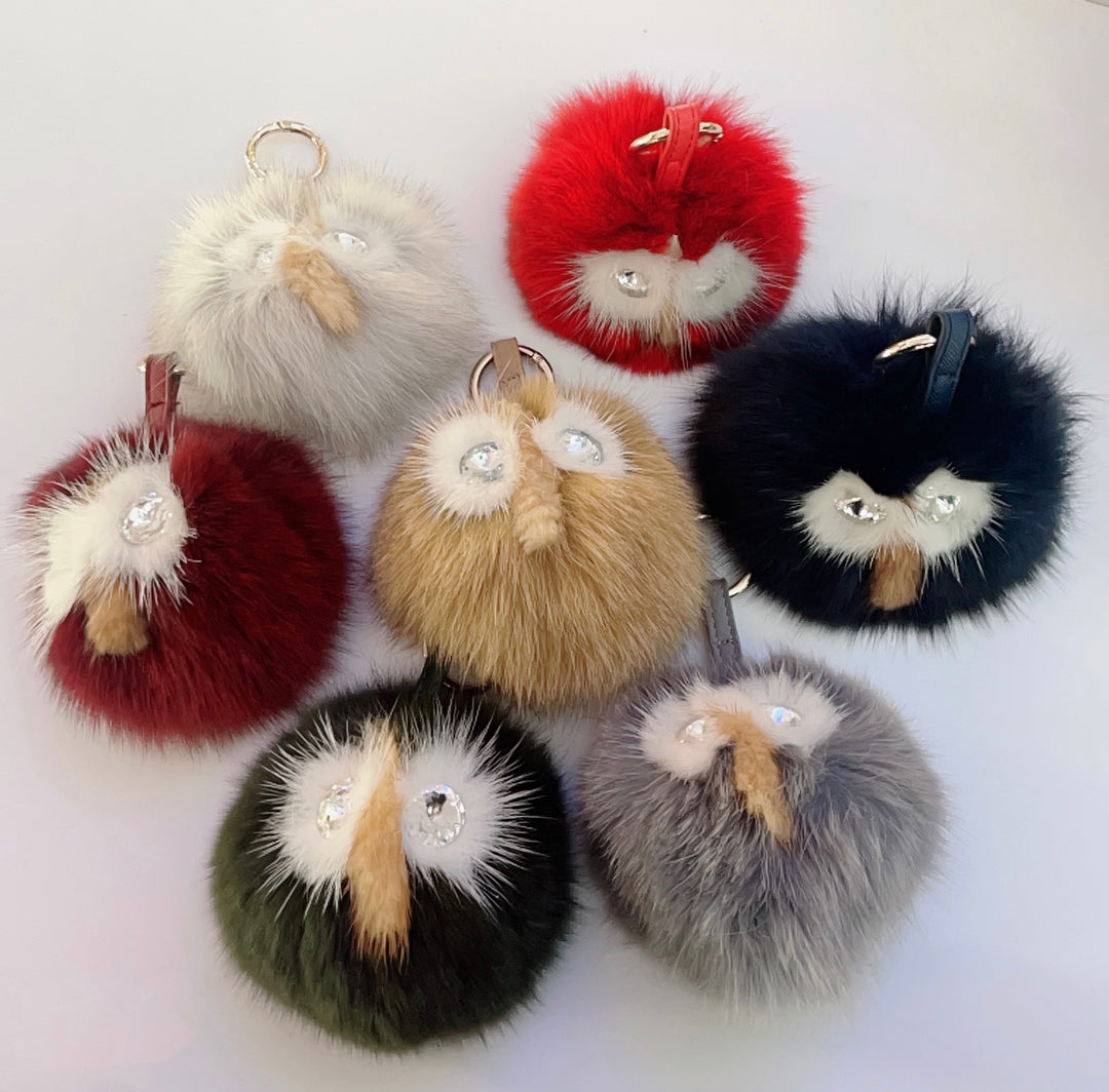 7-Degrees Accessories Plush Owl Keyring and Bag Charm - 7CKROWL
