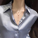 7-Degrees Exclusive Design Stainless Steel Necklace "Double Chain with Balls" 7CSTNK03