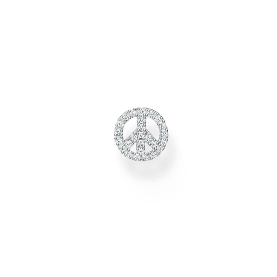Thomas Sabo Charming Single Ear Stud Peace Silver TH2218