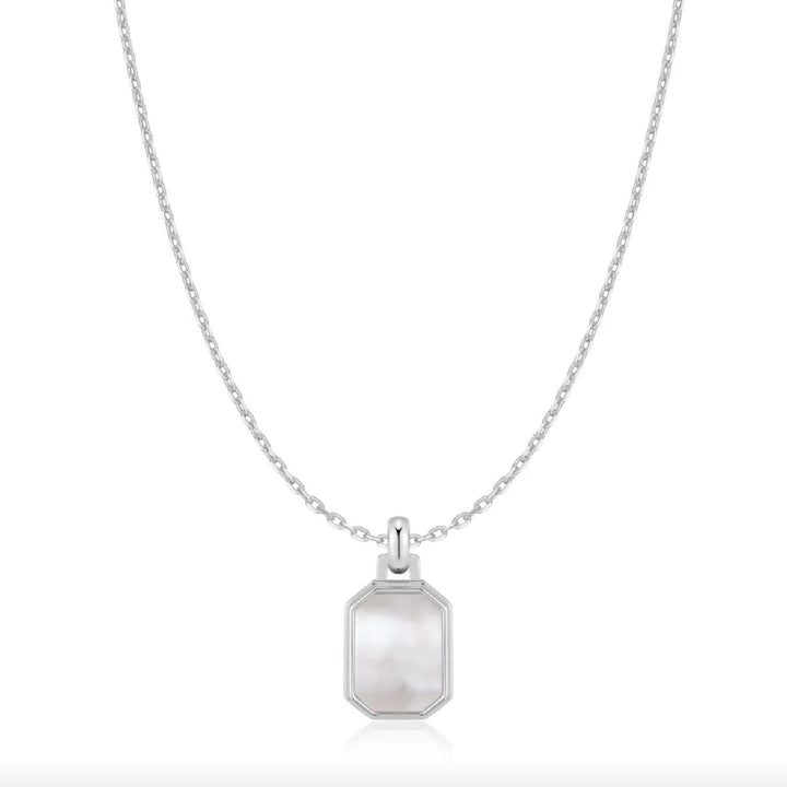 Ania Haie Silver Square Mother-of-Pearl Necklace N072-02H