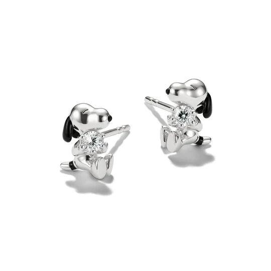 THOMAS SABO Snoopy Stud Earrings White Zirconia TH2348