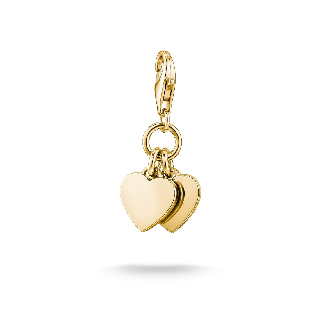 Thomas Sabo Gold-Plated Double Heart Charm CC836MY