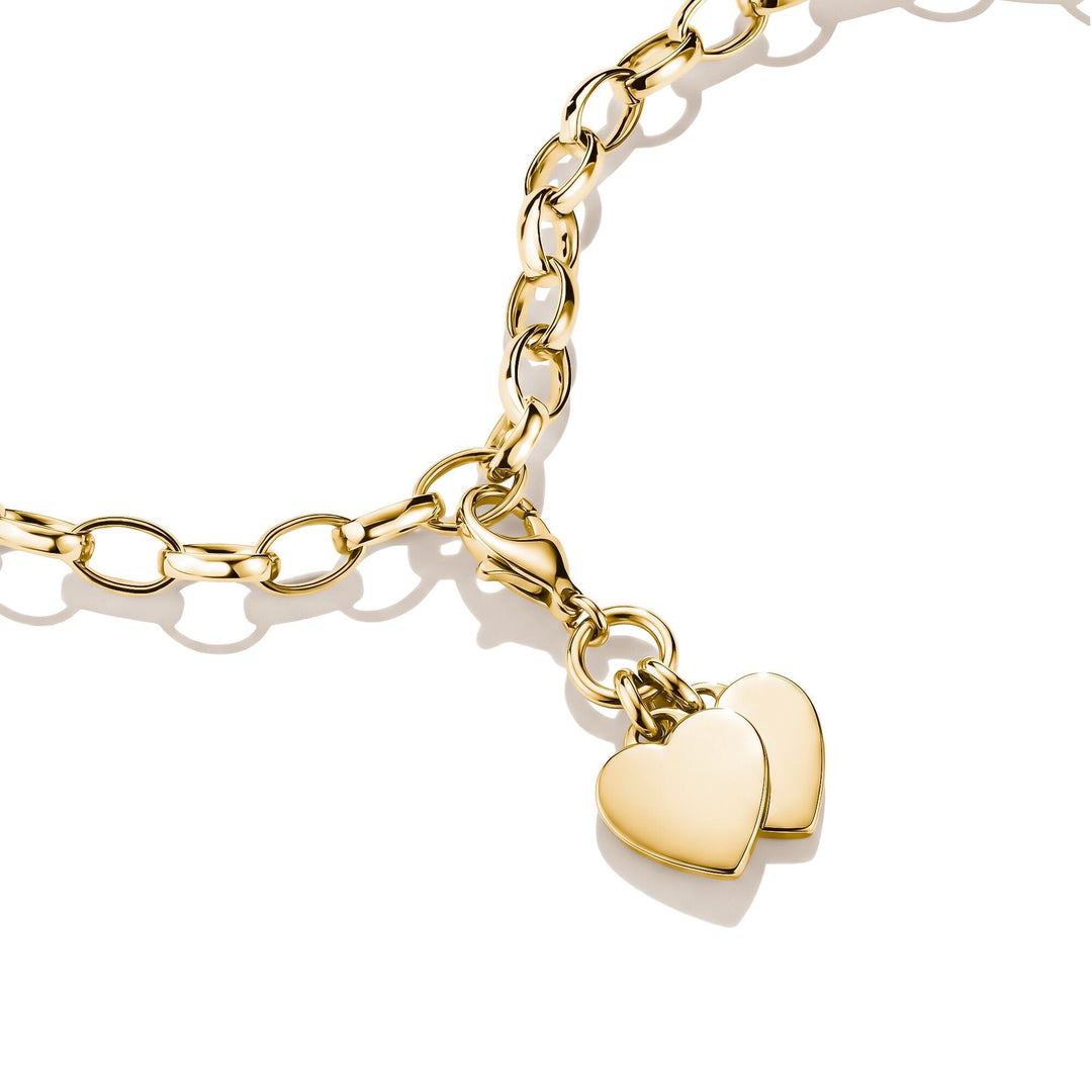 Thomas Sabo Gold-Plated Double Heart Charm CC836MY