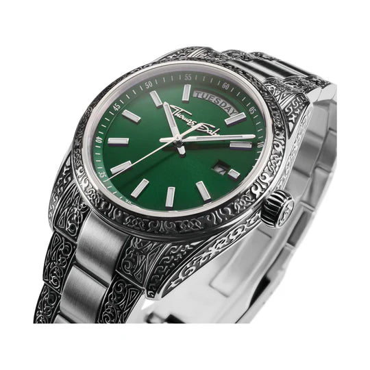 THOMAS SABO Rebel Revive Watch 36mm Green TWA0426