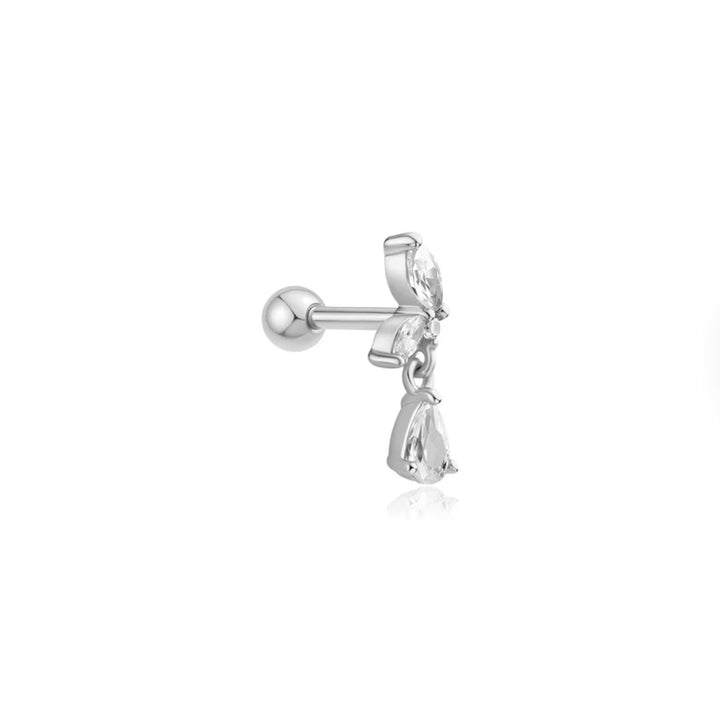Ania Haie Silver Marquise Dangle Barbell Single Earring E070-13H