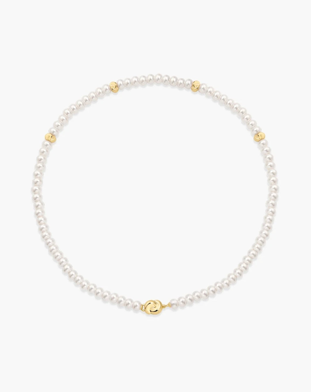 Ania Haie Gold Glass Pearl Beaded Twist Station 43cm Necklace N077-02G