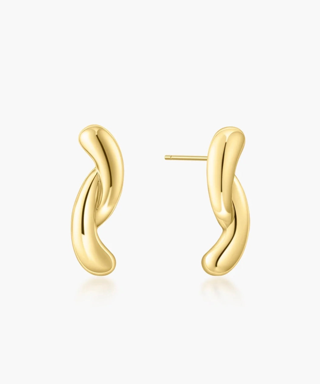 Ania Haie Gold Twist Stud Earrings E077-05G