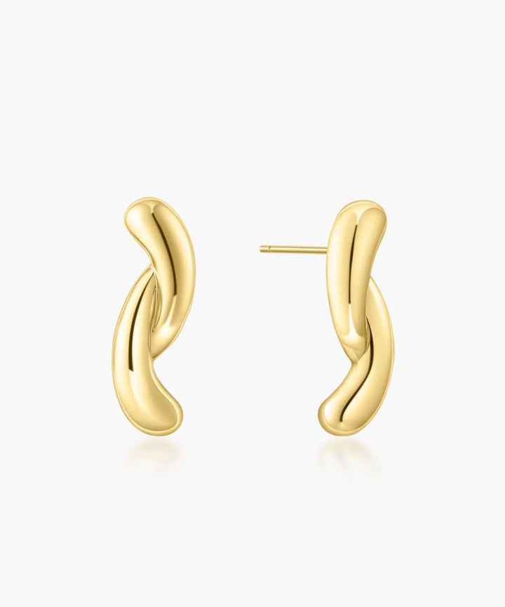 Ania Haie Gold Twist Stud Earrings E077-05G