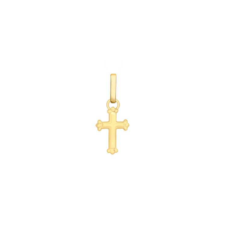 9K Yellow Gold 8x18mm Cross Pendant