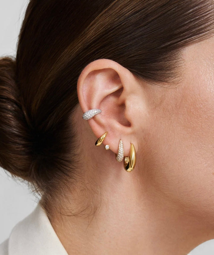 ANIA HAIE Gold Classic Dome Hoop Earrings E078-11G