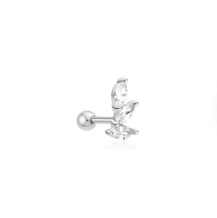 Ania Haie Silver Triple Marquise Barbell Single Earring E070-08H