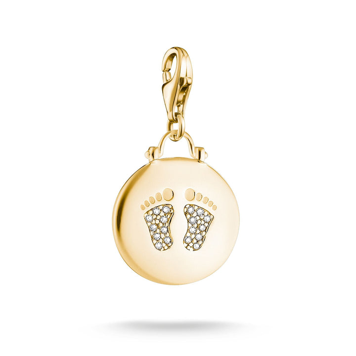 Thomas Sabo Gold-Plated Baby Feet Charm with White Zirconia CC1692MY