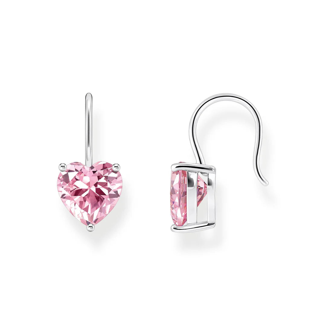 THOMAS SABO EARRINGS With Pink Heart -Shaped Zirconia TH2288P