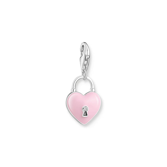 THOMAS SABO Charm Pendant Pink Heart Padlock Silver CC2071