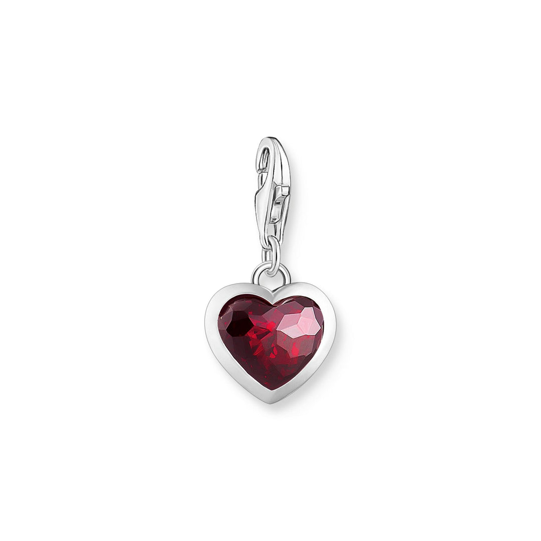 THOMAS SABO Charm Pendant Red Stone in Heart-Shape CC2094