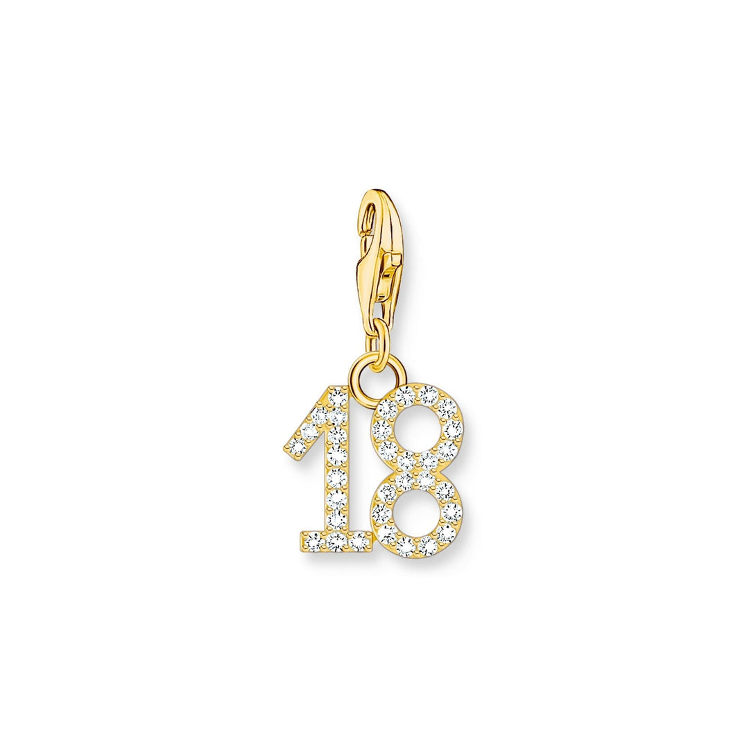 THOMAS SABO Charm Pendant Number "18" Gold CC2139