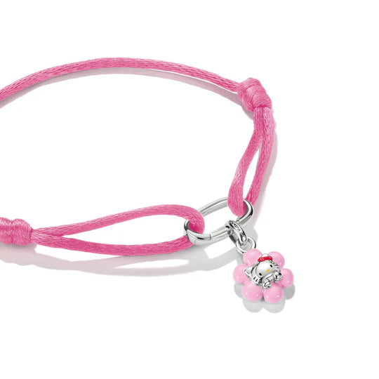THOMAS SABO Hello Kitty Textile Bracelet with Pink Flower TA2243