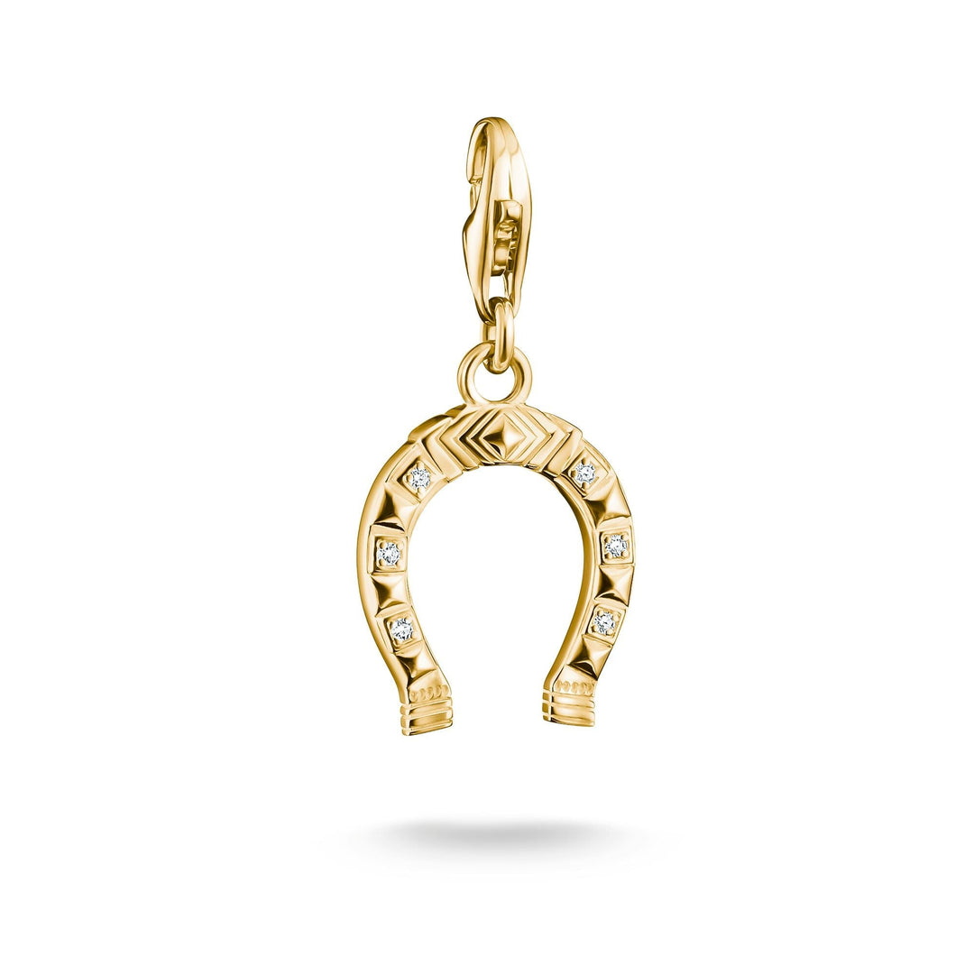 Thomas Sabo Gold-Plated Horseshoe Charm with White Zirconia CC2234MY
