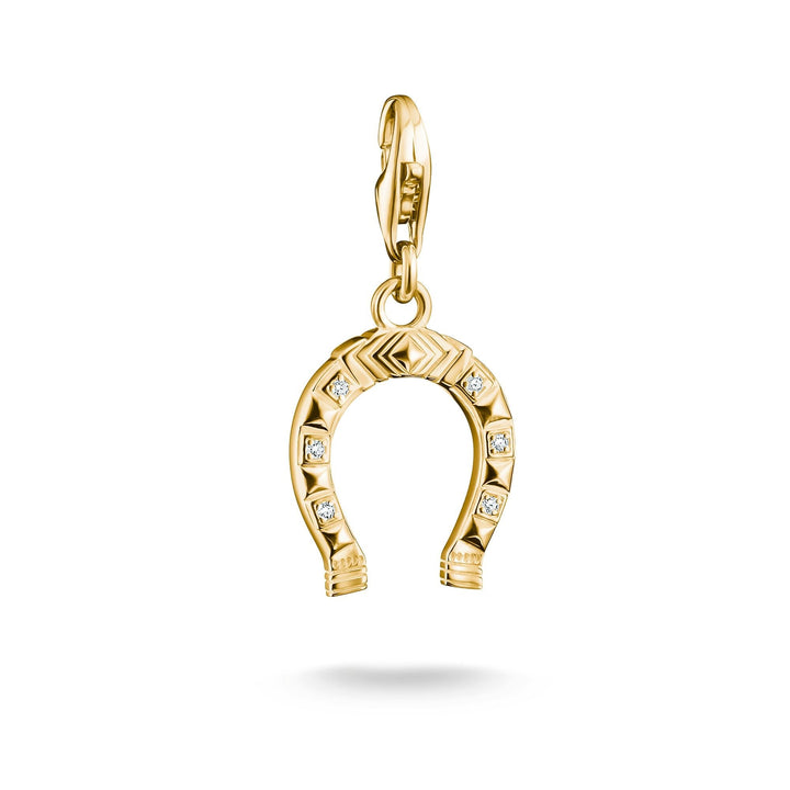 Thomas Sabo Gold-Plated Horseshoe Charm with White Zirconia CC2234MY