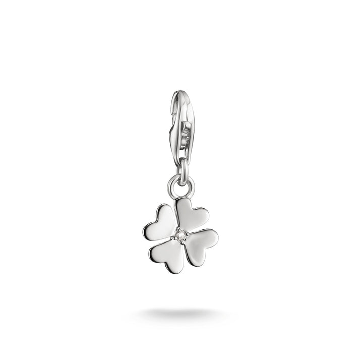 Thomas Sabo Silver-Plated Four-Leaf Clover Charm with Zirconia Centre Stone CC2248M