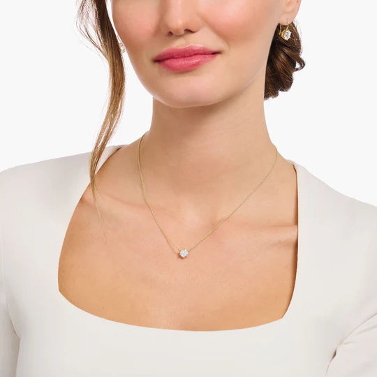 THOMAS SABO NECKLACE with White Zirconia Pendant - Gold TKE2210Y