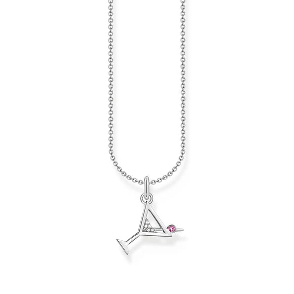 THOMAS SABO NECKLACE with Cocktail Glass Pendant - Silver TKE2232