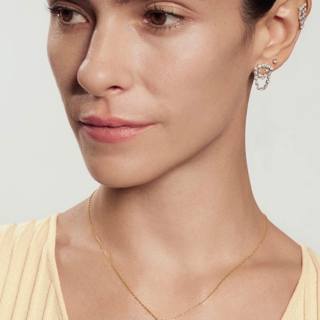 Ania Haie Silver Triple Fringe Stud Earrings E079-06H