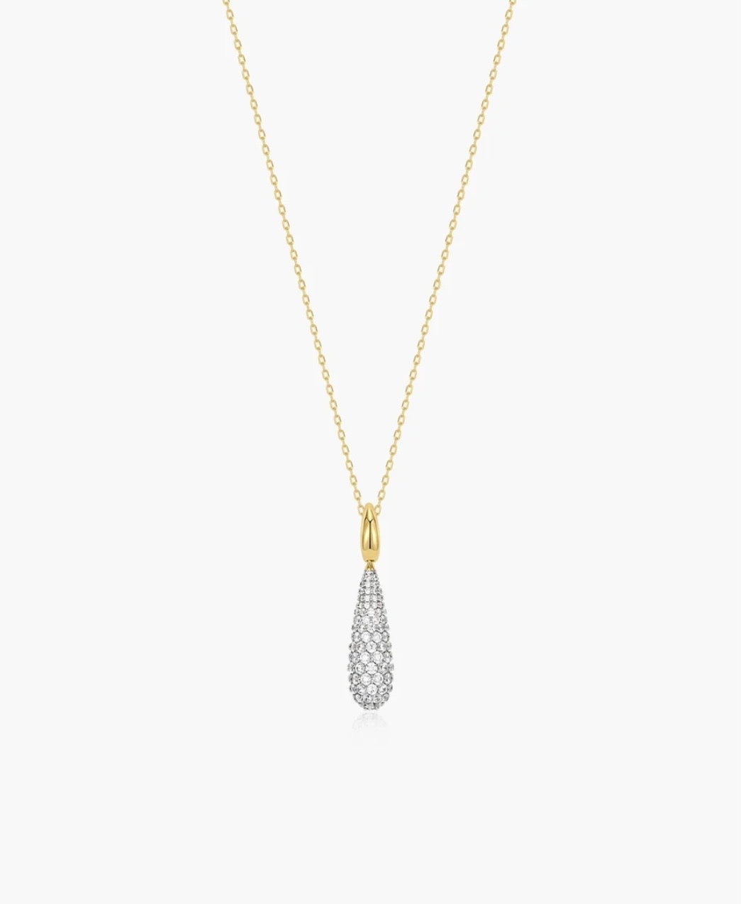 ANIA HAIE Gold Pavé Statement Teardrop 48-53cm Necklace N078-05G