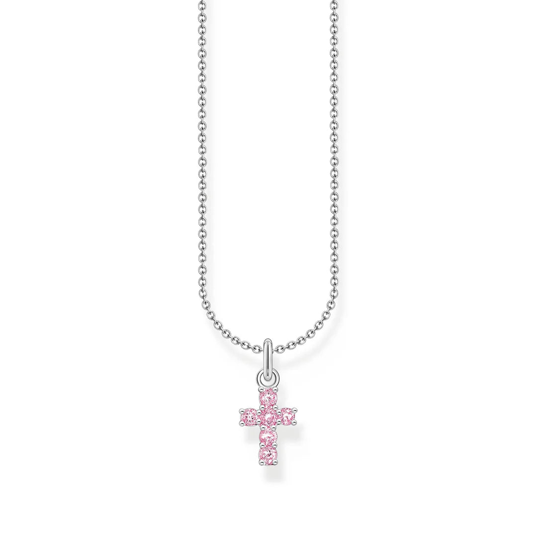 THOMAS SABO NECKLACE with Cross Pendant with Pink Zirconia TKE2226