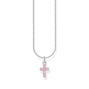 THOMAS SABO NECKLACE with Cross Pendant with Pink Zirconia TKE2226