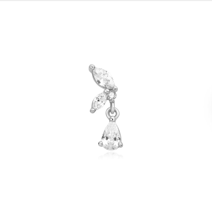 Ania Haie Silver Marquise Dangle Barbell Single Earring E070-13H