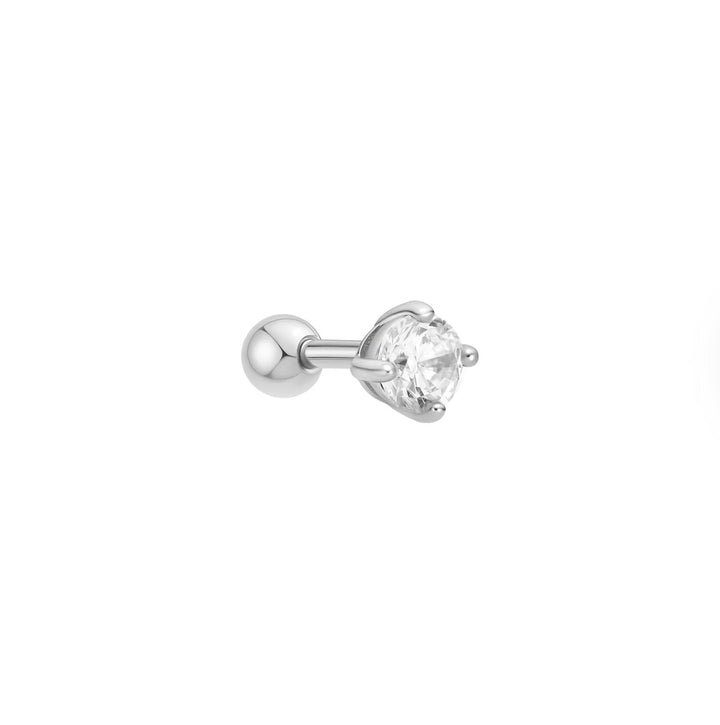 Ania Haie Silver Sparkle Round Barbell Single Earring E070-03H