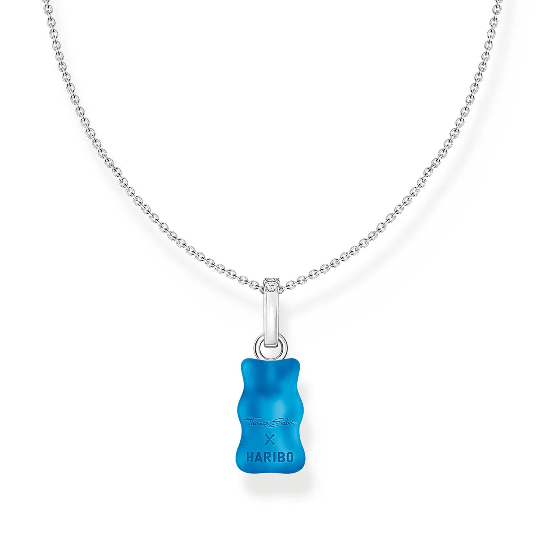 Thomas Sabo Silver Necklace Blueberry Blue Goldbear TKE2209BLU