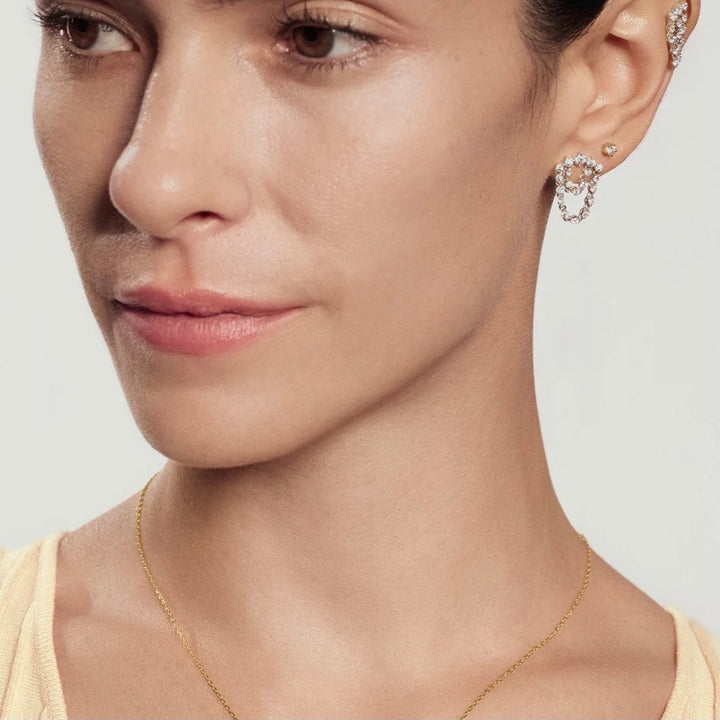 Ania Haie Silver Triple Fringe Barbell Earring E079-05H