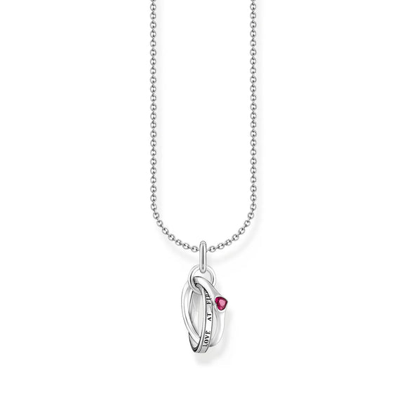 THOMAS SABO NECKLACE with Together Ring Pendant - Silver TKE2231