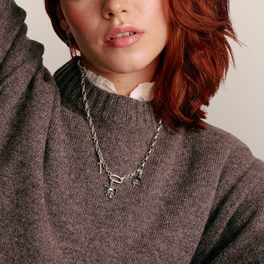 THOMAS SABO True Romance Black Rose Charm Pendant CC2232