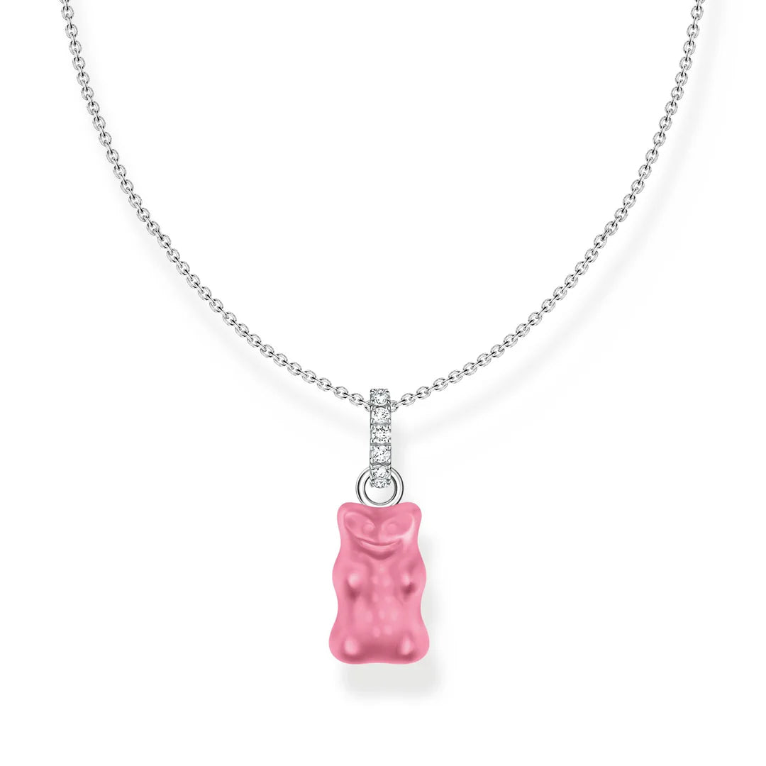 Thomas Sabo Silver Necklace Pink Goldbear TKE2209P