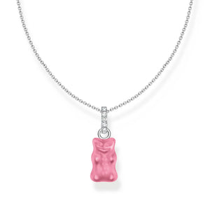 Thomas Sabo Silver Necklace Pink Goldbear TKE2209P