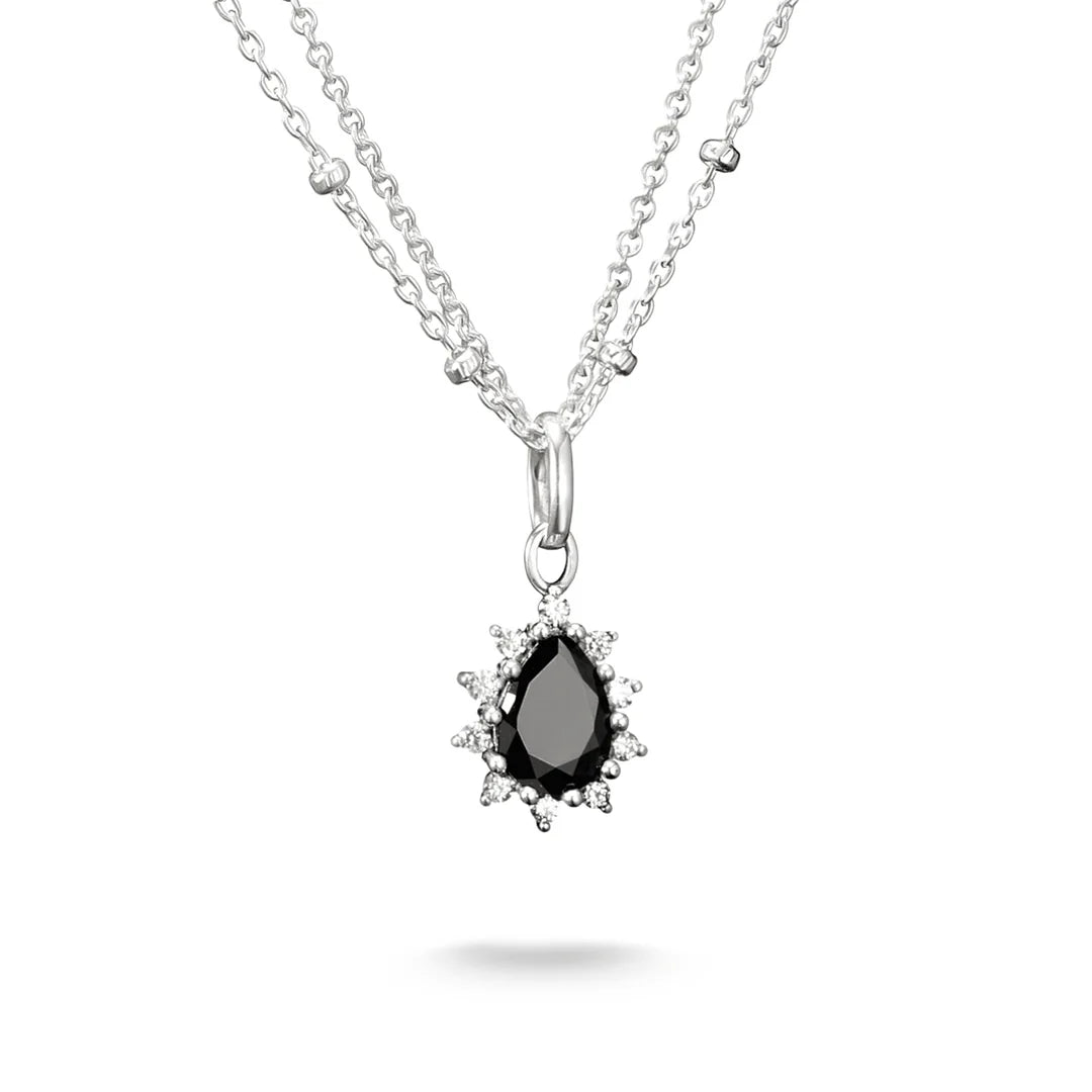 THOMAS SABO Black Stone Drop Necklace TKE2294BL