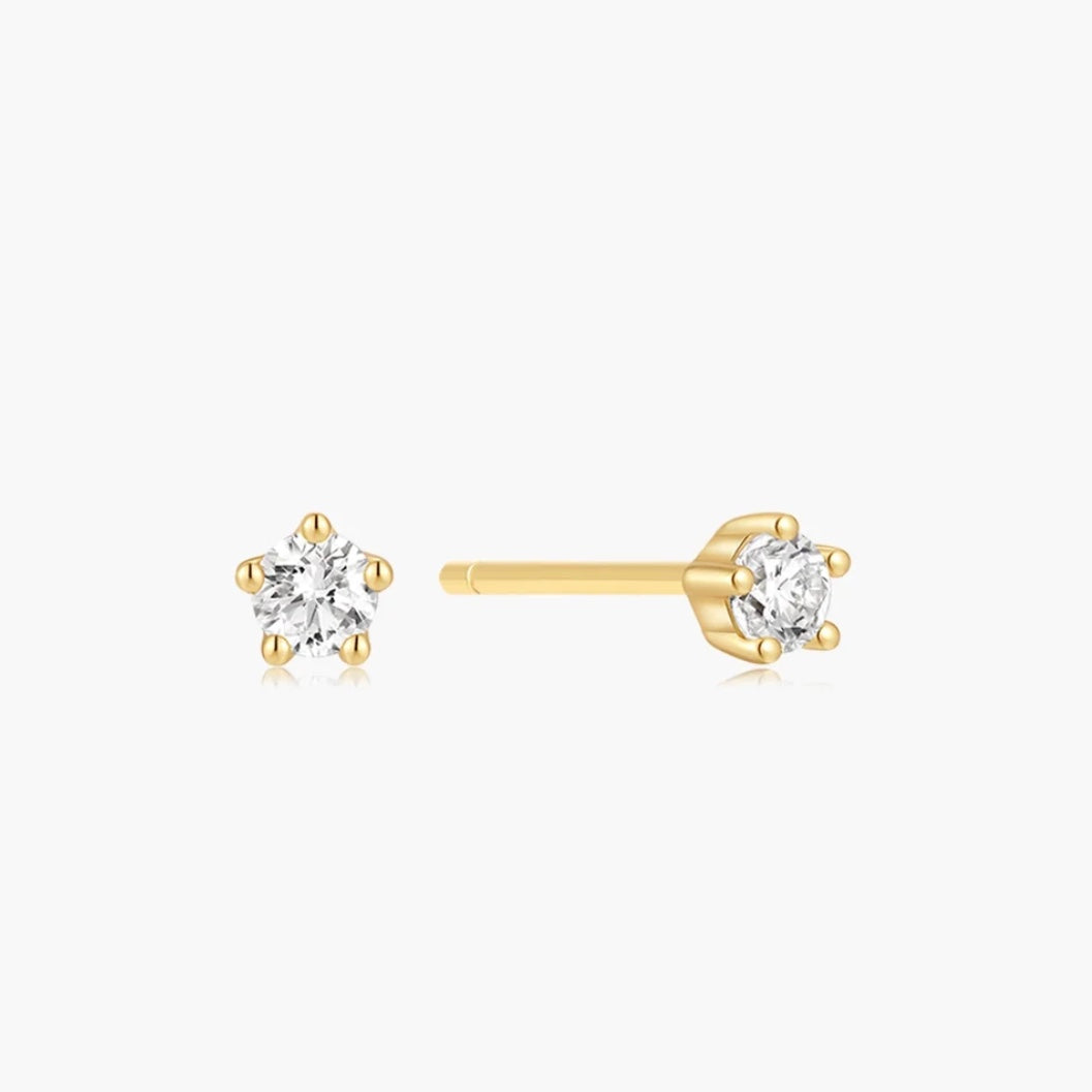 Ania Haie Gold Mini Five-Prong Sparkle Stud Earrings E079-04G